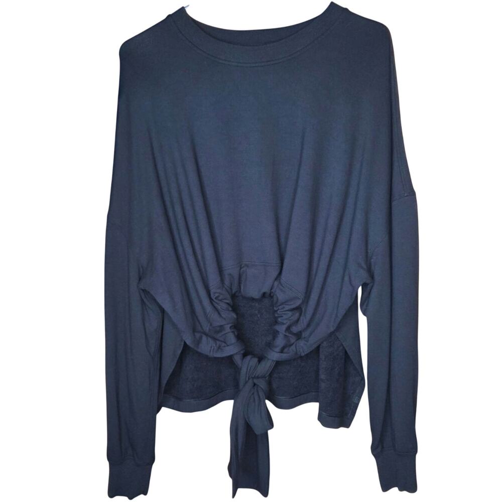 Lululemon Bound to Bliss tie back womans black pullover size L/XL